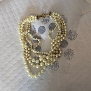 Faux pearl necklace